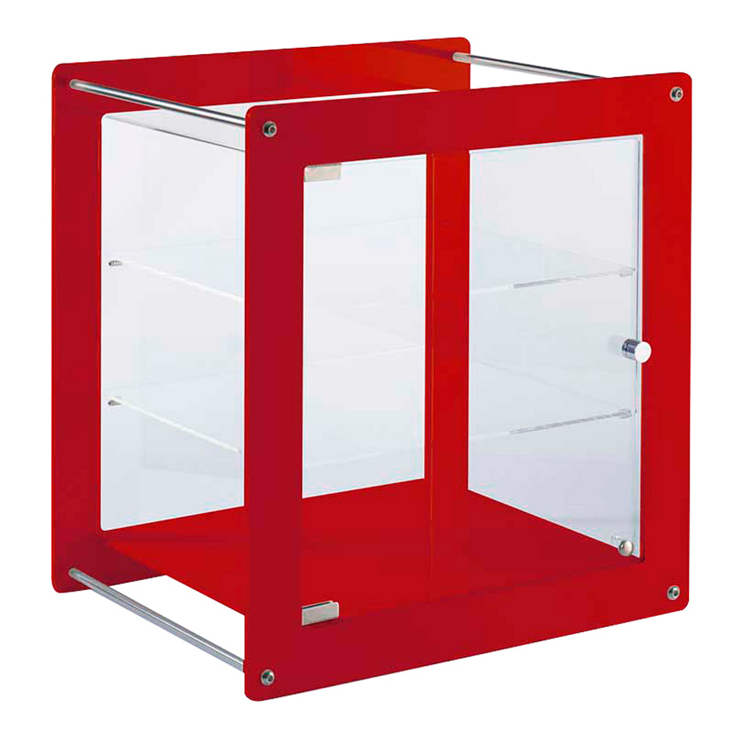 Vitrine avec porte et bordure colorée — 1
