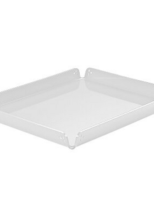 Vassoio in plexiglass con decoro - 204x258x20mm