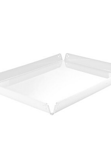 Vassoio in plexiglass con decoro - 294x394x20mm