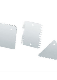 Kit raschietti dentellati in acciaio