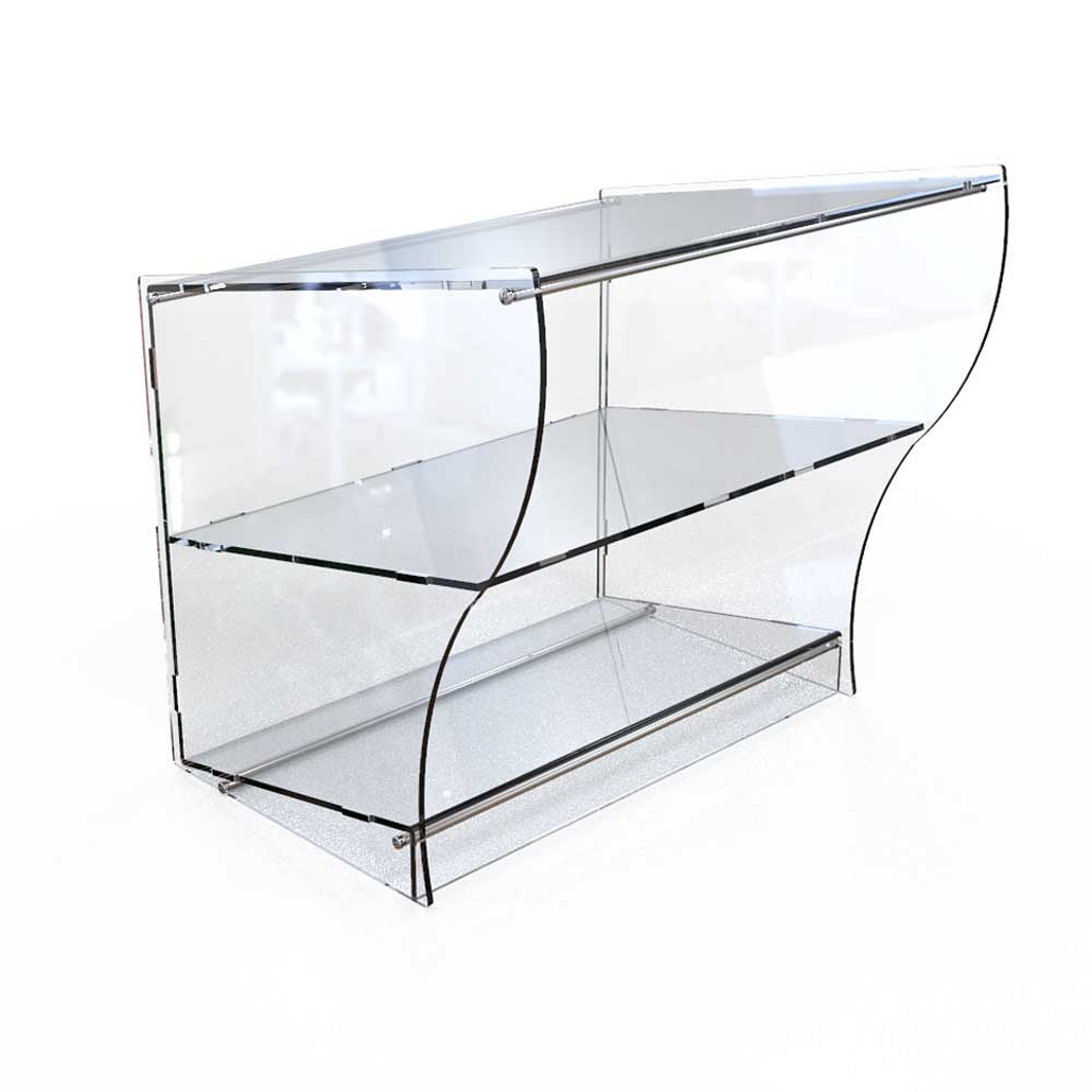 Gewölbte Vitrine mit 2 Einlegeböden — 1