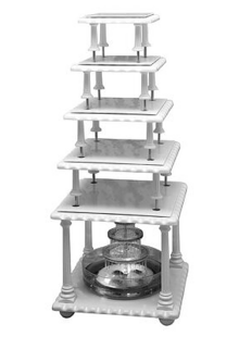 Alzata per torte mod. Carrè (con predisposizone per fontana)