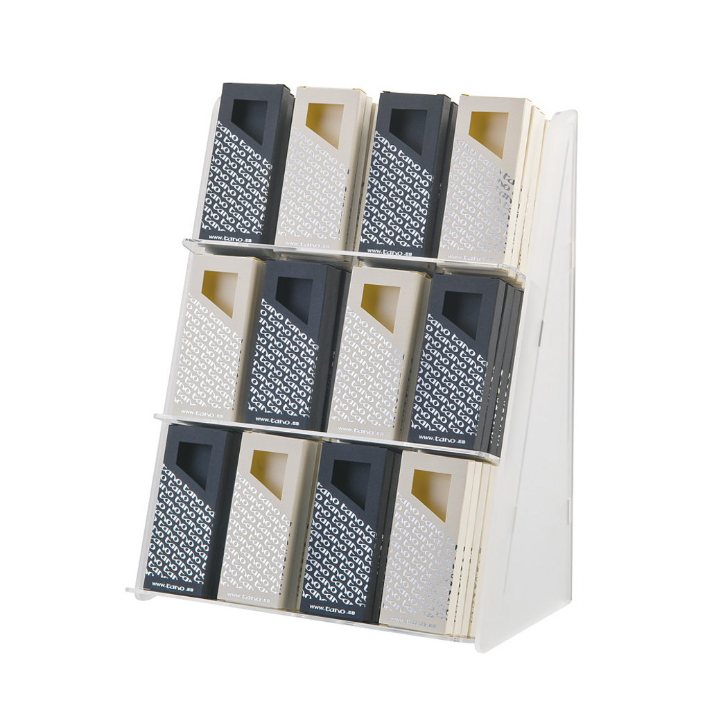 Espositore per tavolette a 3 ripiani in plexiglass — 1