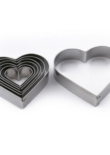 Set di tagliapasta a cuore - 7 pezzi