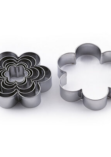 Blumen Teigausstecher-Set mit 6 Blütenblättern