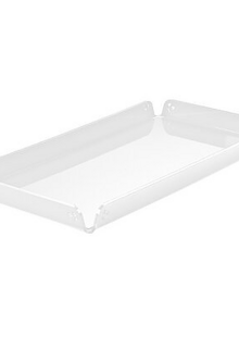Vassoio in plexiglass con decoro - 145x289x20mm